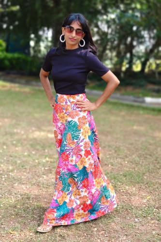 Image of Women's Printed Maxi Wraparound Skirt
