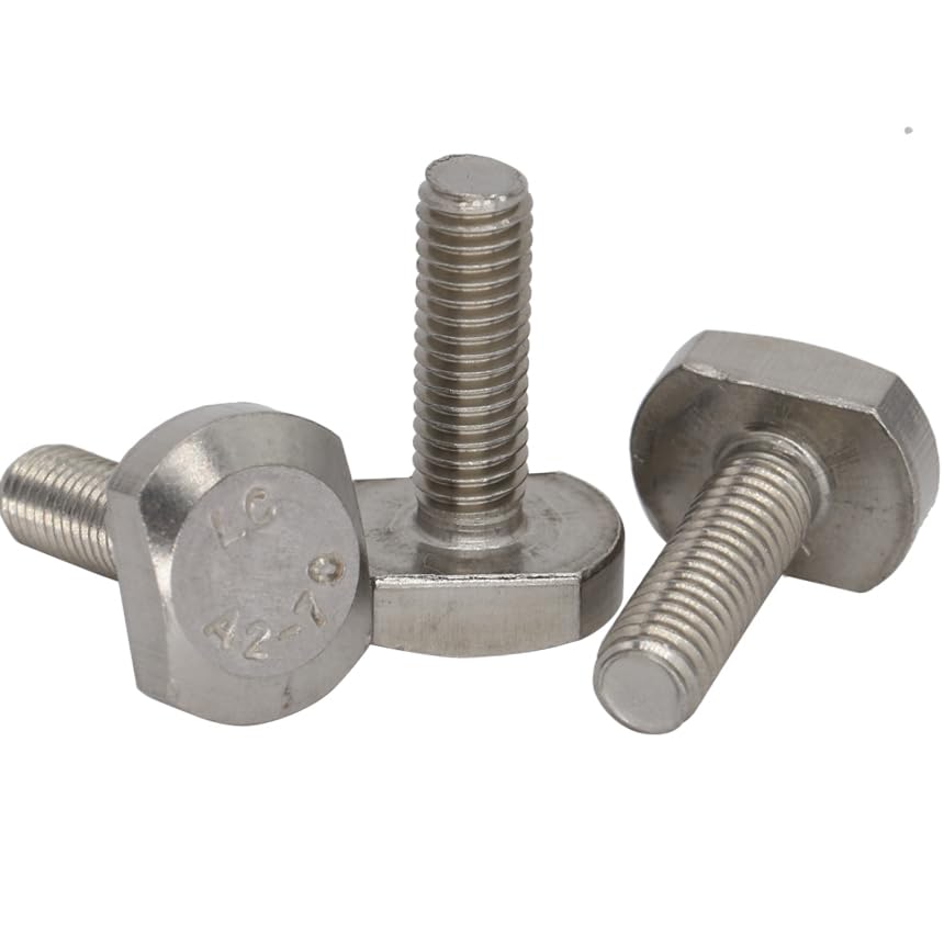 M10*45 M10x45 M10*50 M10x50 M10*55 M10x55 M10*60 M10x60 304 Stainless Steel 304ss T Shape Square Hammer Head Screw T-Head Bolt - (Dimensions: 1Pc 304ss M10x45)
