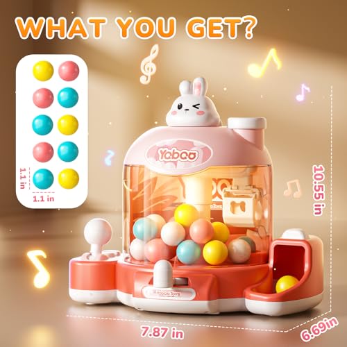 Skirfy Vending Machines Kids Toys Mini Vending Machines Gumball Prize Machines Maker Game Claws Machines Game Sensory Toys Dolls Gifts（Pink）