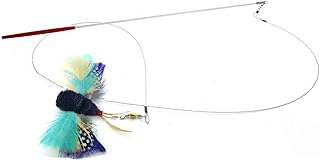 Cat Toy Teaser Wand - Butterfly Katfly Teaser and Wand - Black