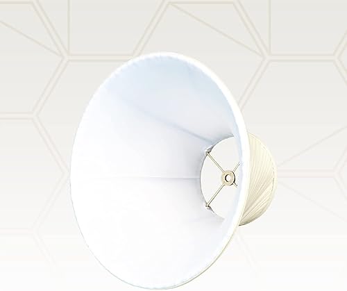 Miniatura 4 de Royal Designs BS-717-16EG - Pantalla de lámpara básica con pliegues trenzados, cáscara de huevo, 7 x 16 x 12 pulgadas