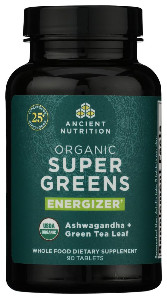 Ancient Nutrition Organic Super Greens Energize Capsules + Probiotics - image 1