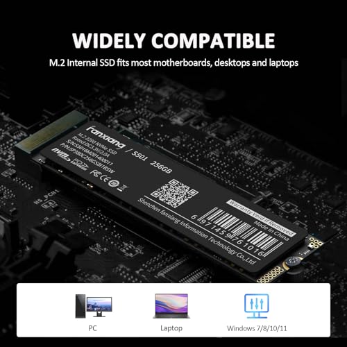 Image of fanxiang S501 256GB NVMe SSD 3D NAND1.3 PCIe Gen3x4 M.2 2280 Internal Solid State Drive (Read Speed up to 2,050 MB /s) Compatible with Laptop & PC Desktop