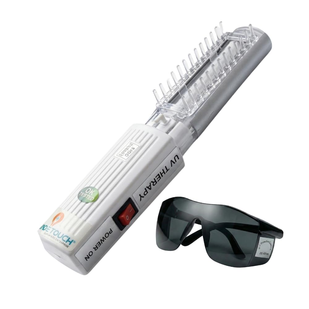 NBUVB Phototherapy Light Device | 5 YEARS WARRANTY | Treatment For Vitiligo, Psoriasis, Eczema, Dandruff | Hands PUVA Therapy | UV Rays Eye Protection Goggle Included-image-10