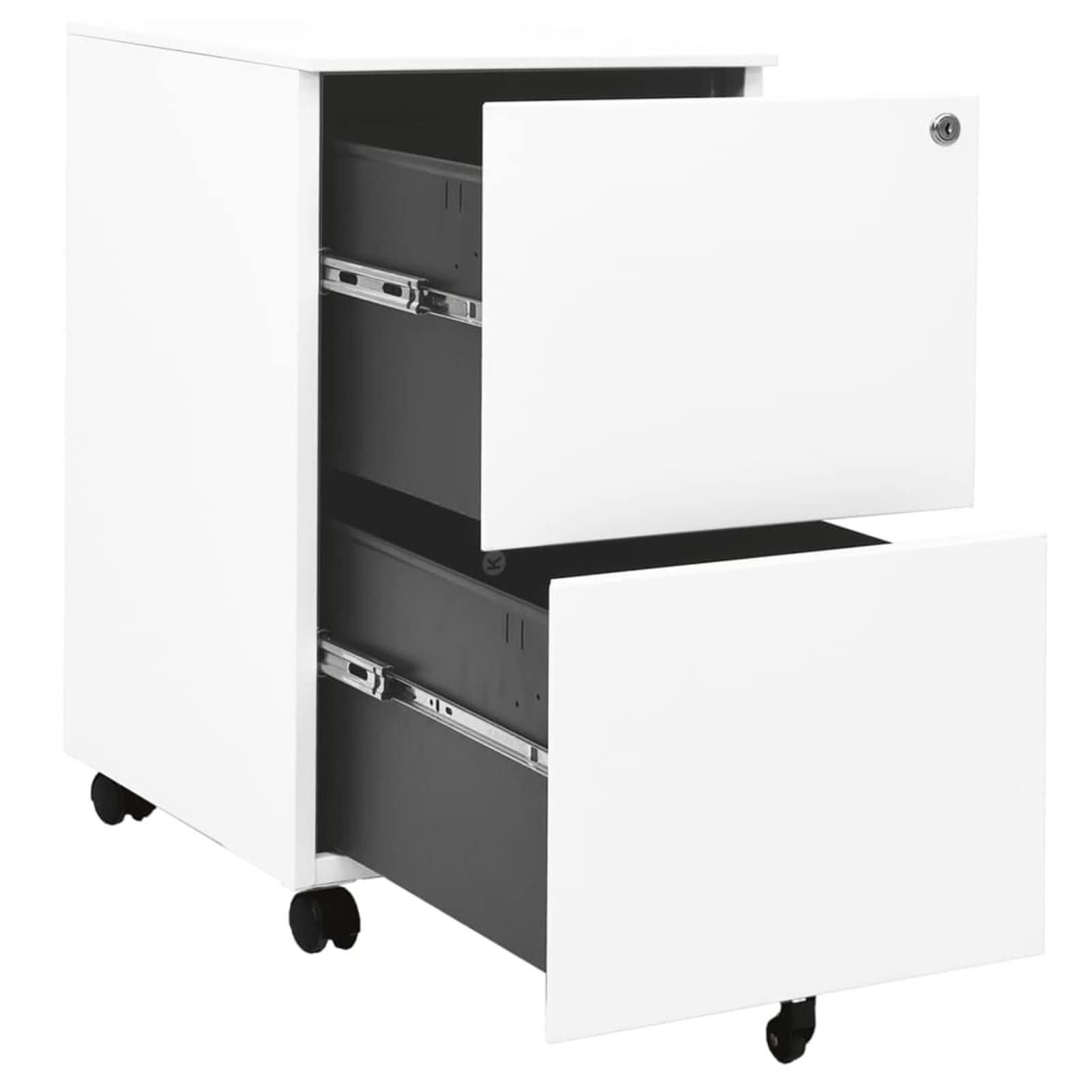 ZEYUAN Schedario Mobile Bianco 39x45x67 cm in Acciaio,Schedario,Schedario da Ufficio,Mobiletto per Documenti(SPU:335974)