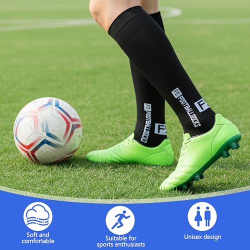 Image of PROBEROS Football Socks Non-Slip Rubber Grip Professional Football Stockings, Over Calf Silicone Grip Socks, Sport Athletic Socks for Football, Rugby, Hockey & Training
