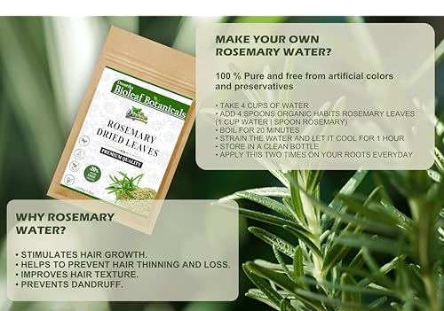 Image of Bioleaf Botanicals Leaves - 100gm | Dried Rosemary | Pure & Premium + FREE Mist Spray Bottle