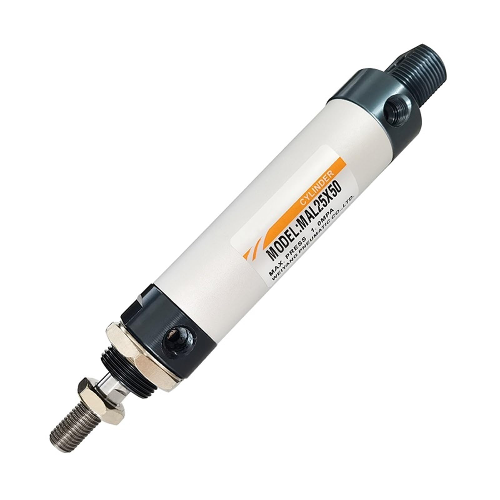 Jgodgqpm Stroke 50Mm Mal25/32/40Mm Bore Double Action Pneumatic Air Cylinder Piston 25-500Mm Stroke Aluminum 1Pcs(,Bore 40Mm)