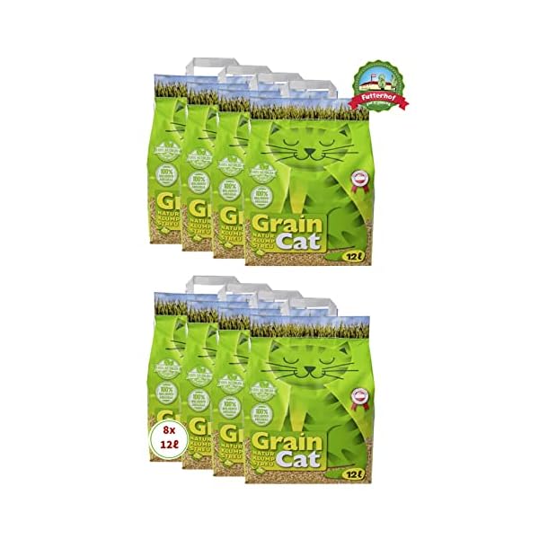 Grain Cat Katzenstreu Natur-Klumpstreu 8x12 L=96 L