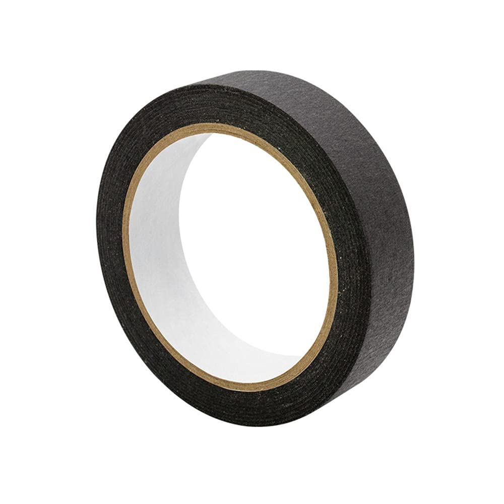 Nastro di carta per mascheratura/Nastri Adesivi Colorati, Washi Tape per Pittura/Forniture Artigianali Fai da Te e Decorazioni Nastro Adesivo Carta-Nero * 10 PZ_25mm * 20m