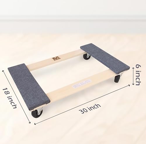 Miniatura 10 de MaxWorks 50856 1320 libras. Capacidad 18 pulgadas x 12 pulgadas. Carrito móvil para muebles de madera dura, versión KD, paquete de dos unidades