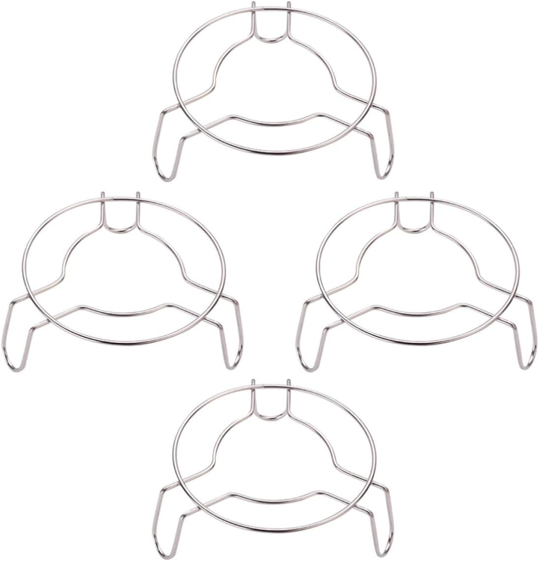 Steam Rack round Cooking Stand with Tripod Feet, Stainless Steel 4pcs