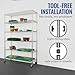 SafeRacks - NSF Certified Storage Shelves, Zinc, Heavy Duty Steel Wire Unit with Wheels and Adjustable Feet, Garage or Bakers Rack, Kitchen, Pantry Shelf - (18
