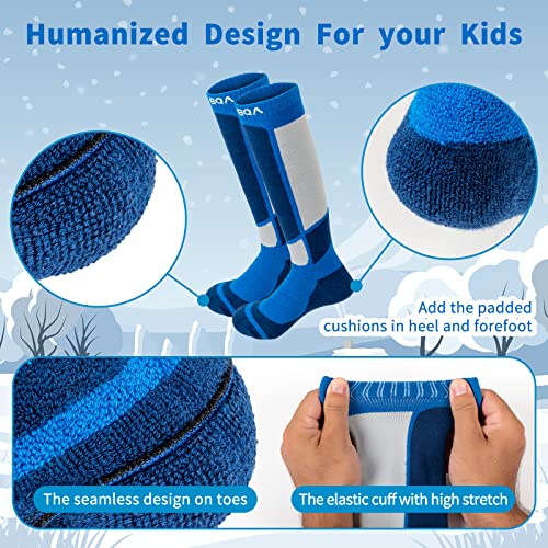 Ski Socks Kids Winter Warm Thermal Snow Socks, 2 Pack Skiing Snowboarding Skating For Toddler Boys And Girls #TOP2
