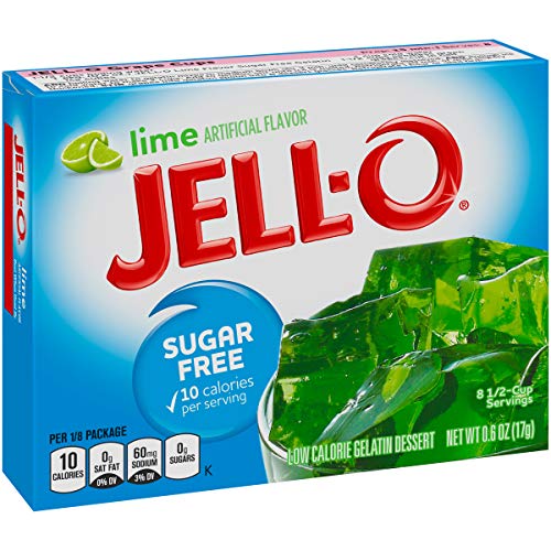 Image of Jell-O Lime Sugar-Free Gelatin Mix (0.6 oz Boxes, Pack of 6)