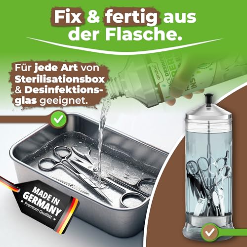 Qindoo Instrumentendesinfektion Bohrerbad Desinfektion Fräser, Fußpflege, Nagelstudio, Friseur, Barber, Dermaroller Kosmetik Instrumente, Ultraschall geeignet