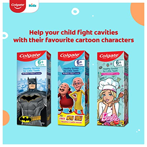 Colgate-Kids-Motu-Patlu-Anticavity-Bubble-Fruit-Flavour-Toothpaste-Cavity-Protection-Enamel-Protection-80g
