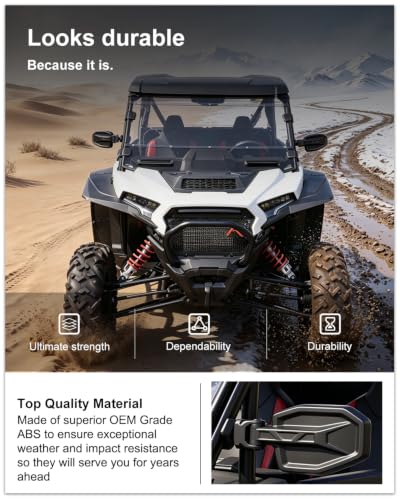 Image of Kiwi Master New Gen Side Mirrors for 2024-2026 Polaris RZR XP /2020-2026 PRO | 2024-2026 RZR XP 1000, 2020-2026 RZR Pro XP / S / R /Turbo R, Trail /S Accessories, Adjustable Rear View Mirror, 2891232, Pair