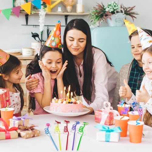 Miniatura 8 de Gocuode 8 Piezas Tema Animales Marinos, Pajitas Reutilizables Con Cepillo Limpiador,Straws En Espiral Para Fiestas De Cumpleaños Infantiles, Reuniones Familiares 8 Unidades Animales Marinos