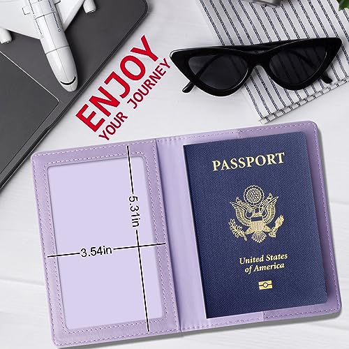Image of TIGARI Passport Holder for Travel Women Men, Valentines Day Gifts PU Leather Wallet Cover Case Sleeve, Waterproof Protected Document Organizer, Vacation Plane Cruise Travel Essentials