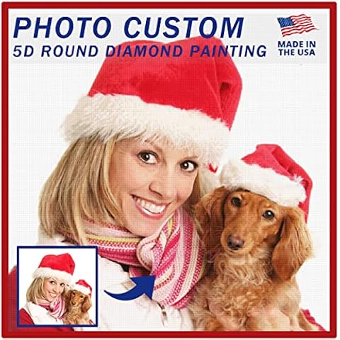5D Custom Diamond Art Painting, DIY Personalized Diamond Art Photo Custom Your Own Picture, Painting by Diamond Pictures Kits, Paint by Numbers for Adults Cover