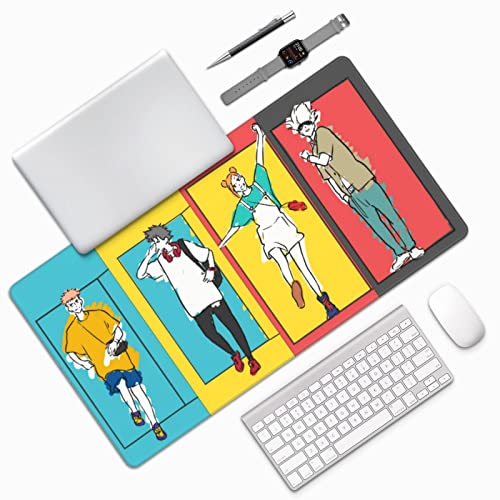 Large Anime Gaming Mouse Pad Anti-Slip Rubber Mousepad With Stitched Edgesfor Computer And Laptop Mouse Mat Desk Accessories Office Decor Desk Decor Xxl 16 X 29.5 In #TOP1