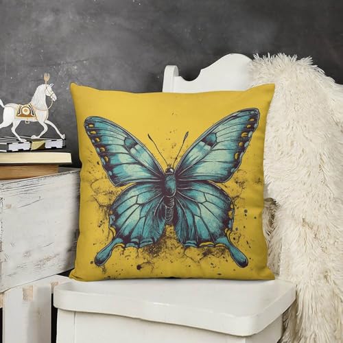 Housses de coussin papillon double face pour rénover un canapé fatigué
