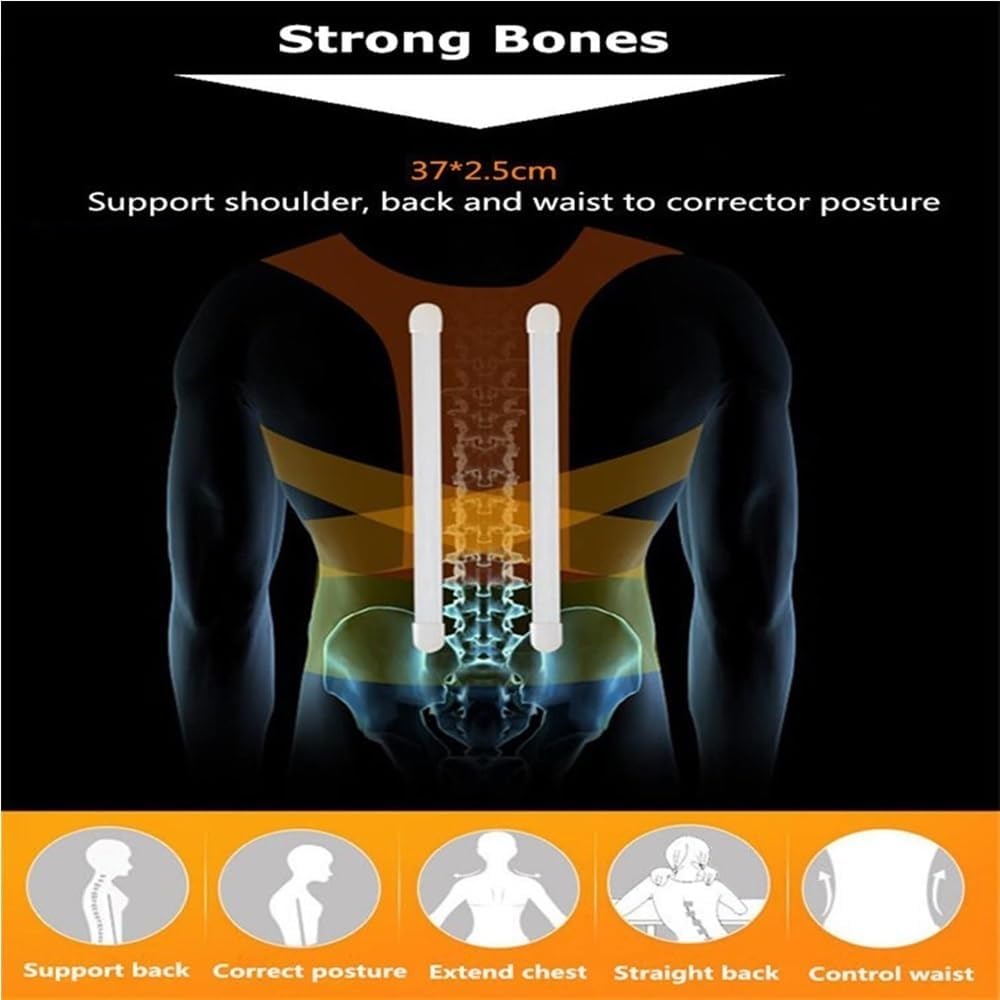 Large Size XS-5XL Posture Corrector Upper and Lower Back Brace for Women Men Back Pain Relief, Adjustable Back Straightener Shoulder Neck Clavicle Support Hunchback Correction(Medium)