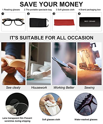 Image of OCCI CHIARI Stylish Reading Glasses Women's Readers Comfort Eyeglasses