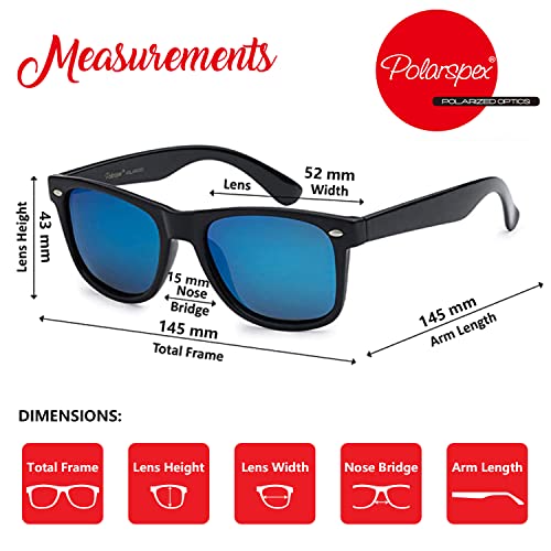 Image of PolarSpex Polarized Sunglasses for Men and Women | UV Protection, Durable Lightweight Frame, Retro Style, Felt Carrying Case, Clear Vision for Driving, Fishing & Everyday Wear.