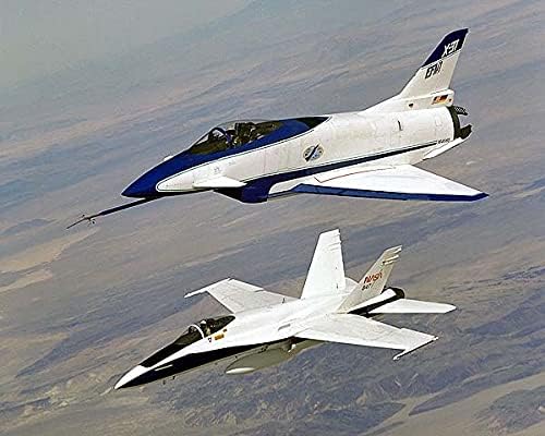 X-31 Aircraft in Flight w/F-18 Chase NASA 11x14 Photograph Photo Print