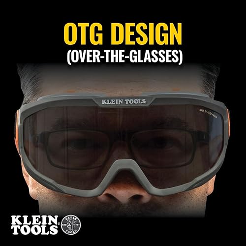 Miniatura 5 de Klein Tools 60482 Lentes de seguridad OTG de tinte gris, lente de repuesto óptica, protección ocular PPE clase 1, antivaho, resistente a los