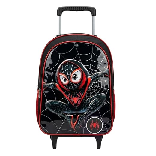 Mochila Infantil Rodinha Escolar Menino Aranha Masculino Cristal Reforçada