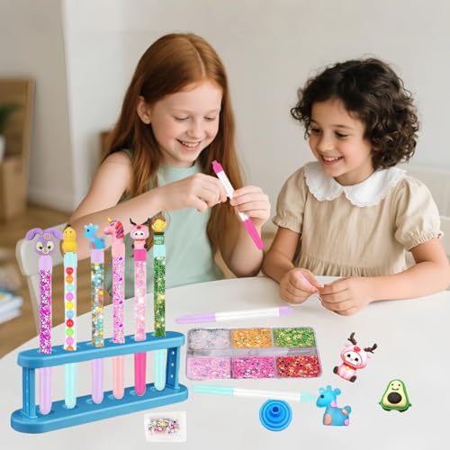Aoksily Stifte Selber Machen Set Kinder,Mein Stift Atelier,Basteln Mädchen 6 8 10 Jahre, Stift Atelier, Kreativ Set Bastelset Kinder Einschulung Geschenke für Mädchen Junge ab 6-12 Jahre