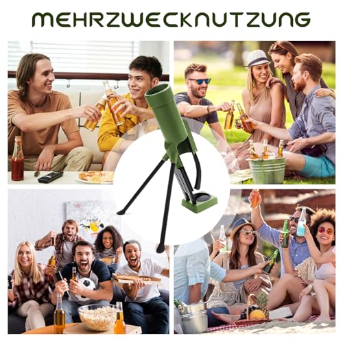 Yooyan Bierflaschenöffner im Mörser-Design, Automatischer Kronkorkenauswurf, 51mm Freihändiger Flaschenöffner, Lustiger Bieröffner für Hausbar, Party & Männergeschenk (Grün)