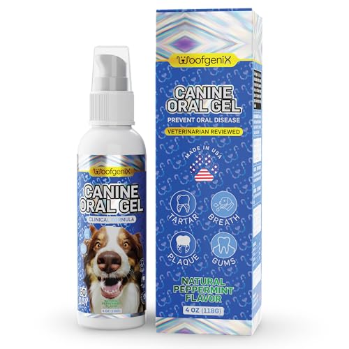 Image of Dog Teeth Cleaning Gel - Canine Tooth Brushing Alternative - Vet Reviewed to Eliminate Plaque, Tartar & Bad Breath - Breath Freshener - Natural Peppermint (60 Day Supply)