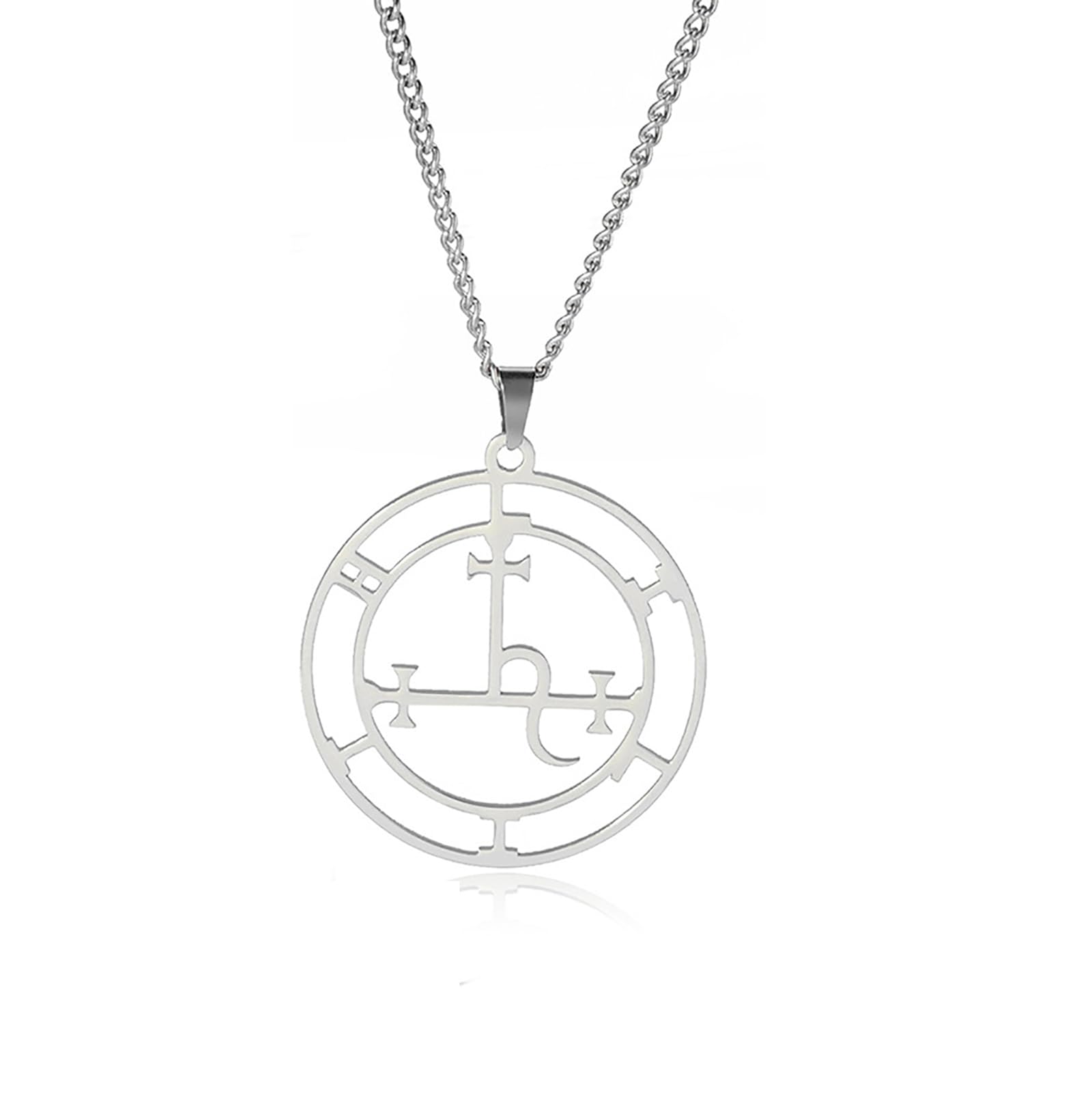 UNIFT Sigil of Lilith Necklace for Women Stainless Steel Pagan Mythology Goddess Sigil of Lilith Pendant Necklaces Witchcraft Jewelry