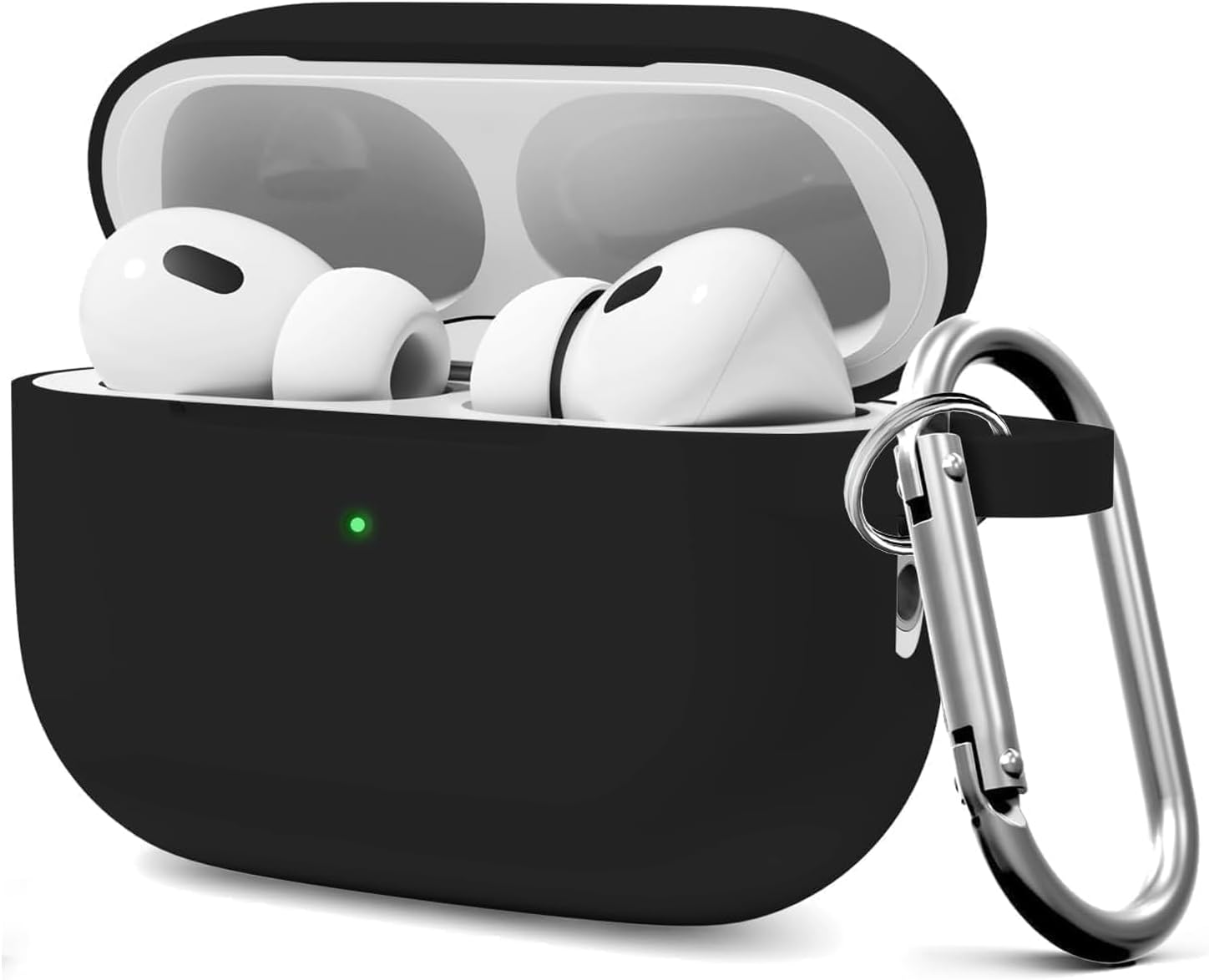 MOLOPPO AirPods Pro 2用ケースカバー AirPods Pro 第2世代/第1世代ケース対応 (ブラック)