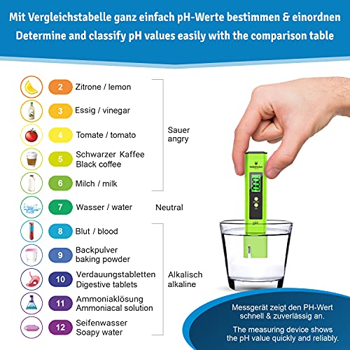 pH-Messgerät von Veddelholzer für Pool, Aquarium und Trinkwasser