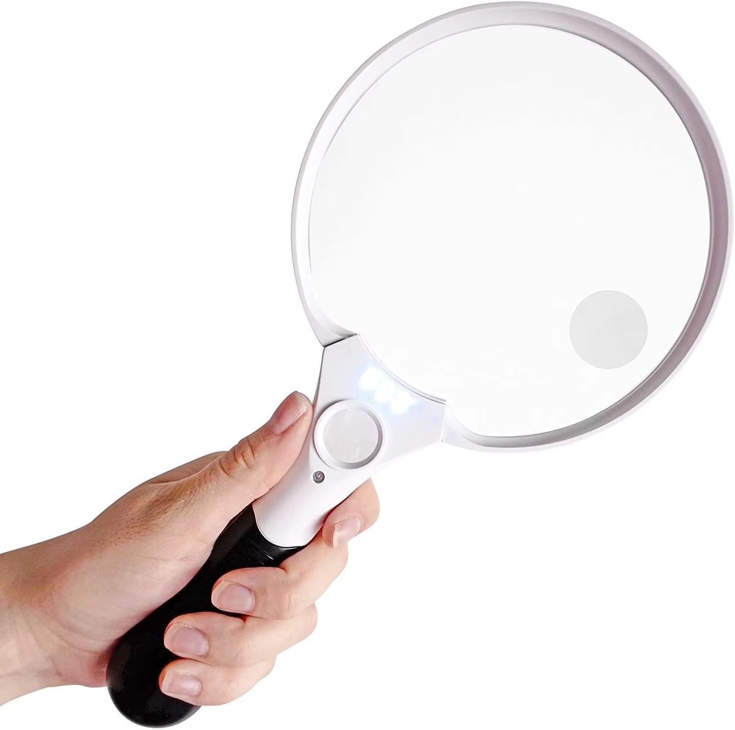 Lente d'ingrandimento portatile a LED con luce 2X 4X 25X Lente d'ingrandimento illuminata lettura