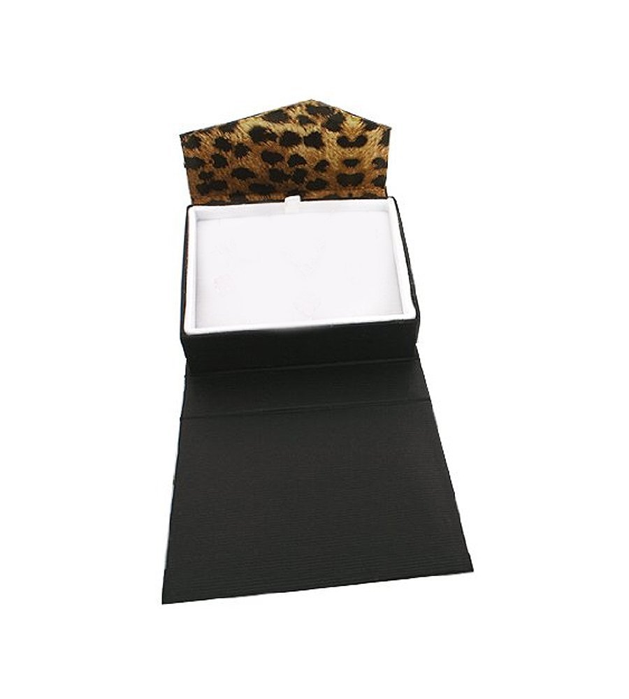 Black-Leopard Combination Earrings-Pendant-Ring Box