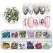 NICENEEDEDTranches de Coquillages Irréguliers D'Ormeau 12 couleurs, 3D Nail Art Shell Piece Nail Patch Sirène Flocons pour Nail Art Décoration Paillettes Stickers (Style 2)