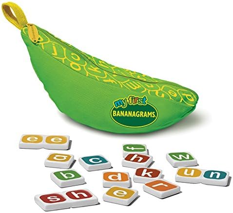 Bananagrams My First: juego de mesa de ortografía para niños, ganador de múltiples premios, para mayores de 4 años