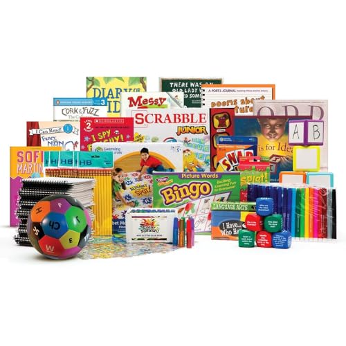S&S Worldwide Family Engagement Night Kit - Grade K-3 - Literacy Activities for 60 Children, Includes Books & Games