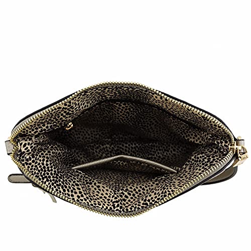 Fashionpuzzle Chevron Quilted Medium Crossbody Bag With Tassel Accent (Dark Silver) #TOP6