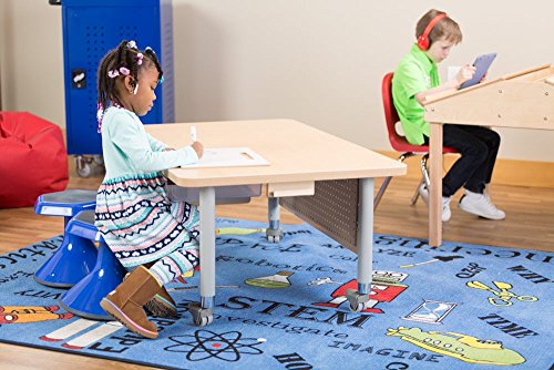 Image of Learniture Backless Active Learning Stool for Office Desks and Classrooms, Active Learning Wobble Chair with Rocking Motion, 15 inchH, Navy