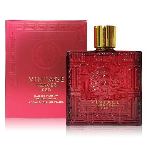 A CENTER Men's Cologne Eau De Parfume Natural Spray Vintage Heroes Red Perfume with Fruity Warm & Floral Scent 3.4 Fluid Ounce Long Lasting Fragrance