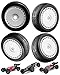 RCMYou RC 17mm Tires for ARRMA 1/8 Talion 6S BLX,Typhon 6S 3S BLX,Redcat,Team,Losi,HPI,HPS,Kyosho,Hobao,Rc Tires Wheels 4PCS,Replace ARA550097,White