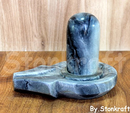 KLEO Black Marble Stone Shiva Lingam Shiv Ling Idol Murti Statue (4.25 Black) - Image 4