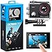 AKASO Action Cam 4K 20MP WiFi 40M Unterwasserkamera Wasserdicht Ultra HD Touchscreen Einstellbar Weitwinkel EIS Actioncam mit 2.4G Fernbedienung und 25 Zubehör Kit